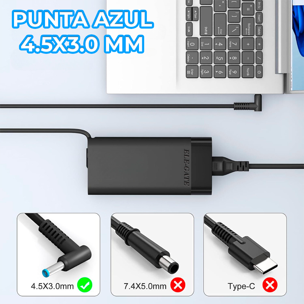 Cargador Laptops Compatible con HP 135W Punta Azul 4.5mm x 3.0mm 19.5V / 6.15A - Image 2