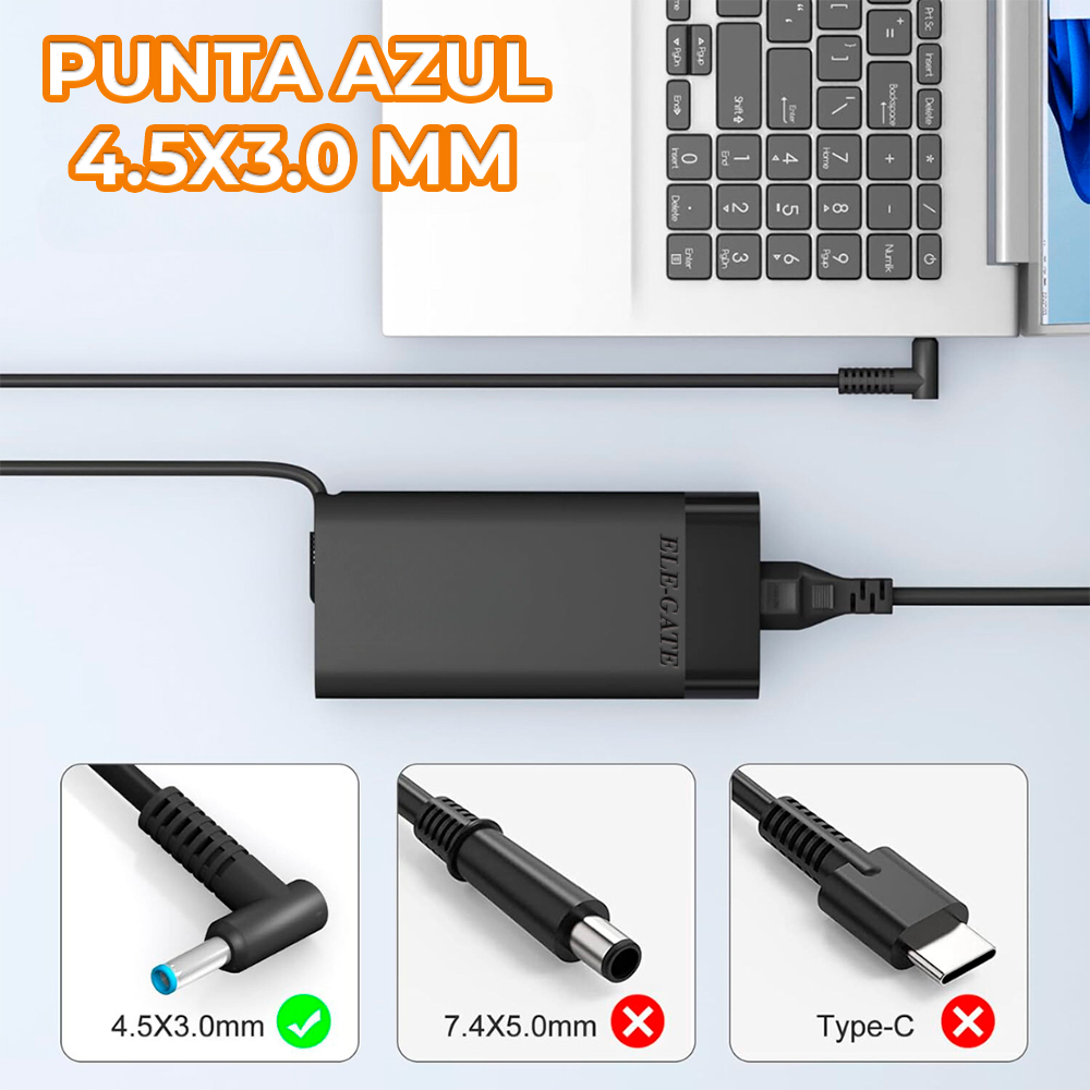 Cargador Laptop Compatible con Laptops HP 150W Punta Azul 4.5mm x 3.0mm 19.5V / 7.7A - Image 2