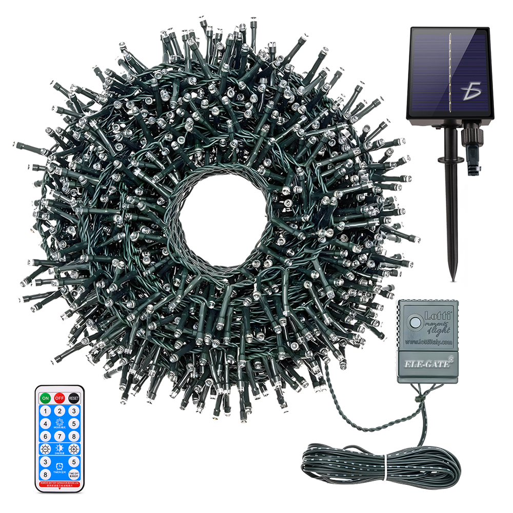 Serie de Luz Led Cálida con Panel Solar y Control con Intensidad Repelente al Agua - Image 4