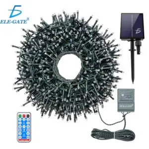 Serie de Luz Led Cálida con Panel Solar y Control con Intensidad  Repelente al Agua