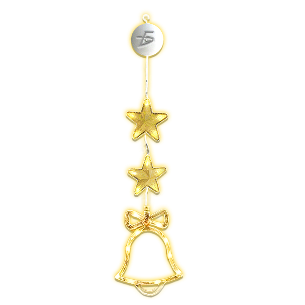 Guirnalda Trasparente de Luz Led Cálida con Motivos Navideños con Gancho - Image 2