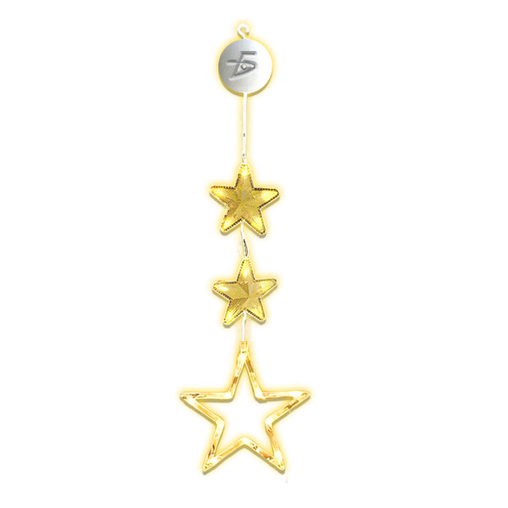 Guirnalda Trasparente de Luz Led Cálida con Motivos Navideños con Gancho - Image 12