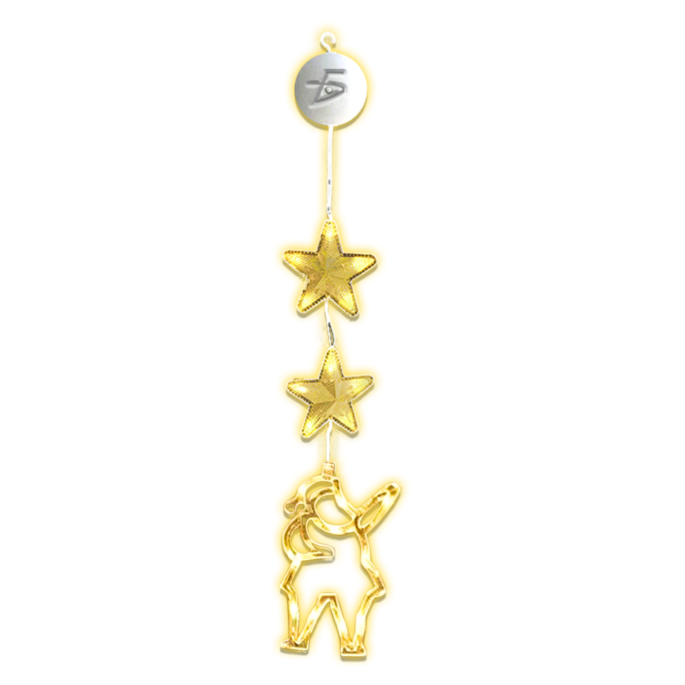 Guirnalda Trasparente de Luz Led Cálida con Motivos Navideños con Gancho - Image 7