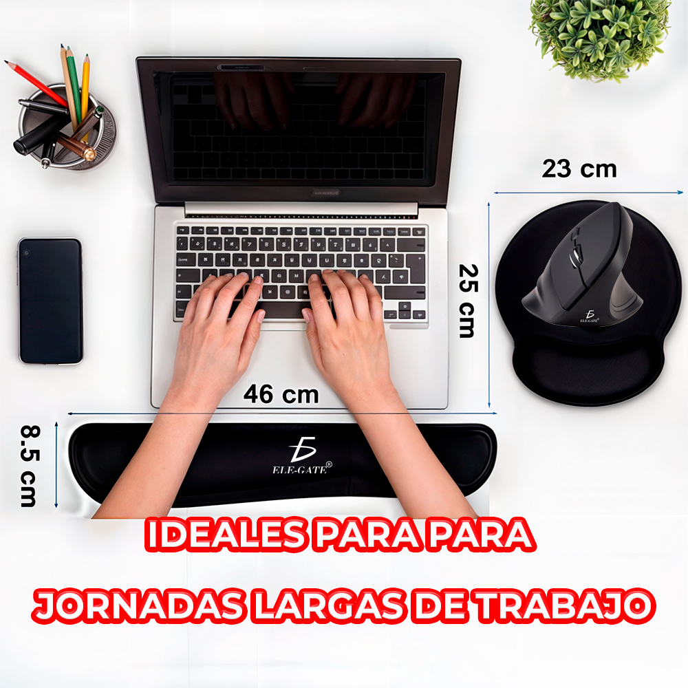 Kit Gamer Confort Incluye 1 Mouse Vertical , 1 Mouse Pad y 1 Almohadilla Vertical para Teclado - Image 4
