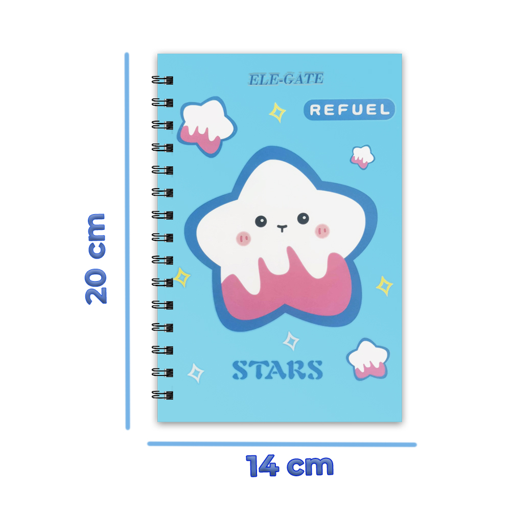 Cuaderno de 80 Hojas Rayadas con Portada Estelar y Espiral Metálico - Image 4