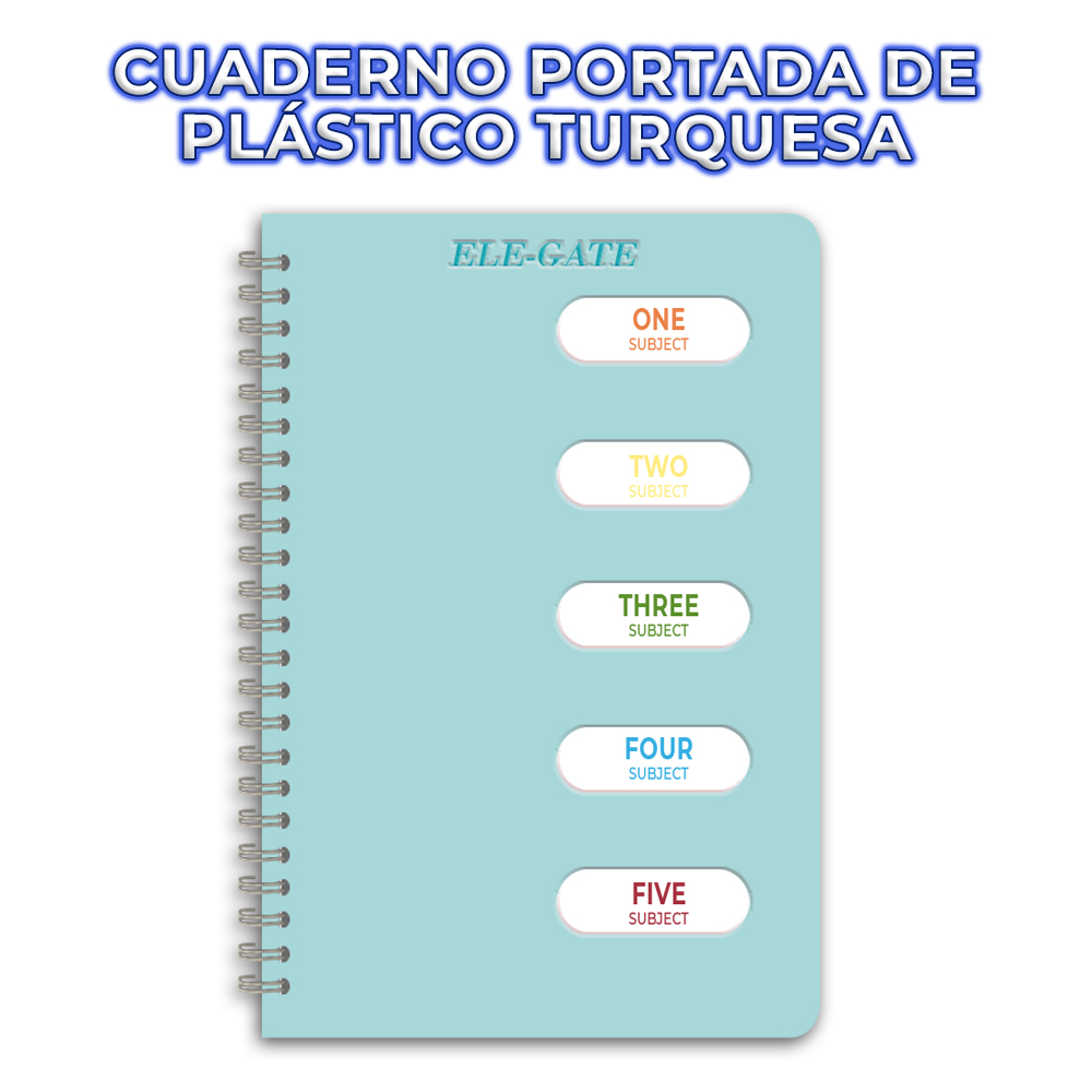 Cuaderno a Raya Organizador Tamaño A5 Coreano con 5 separaciones - Image 2