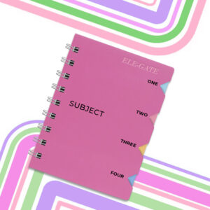 Libreta Rayada A5 con 80 hojas Portada Plastificada y 4 Separadores