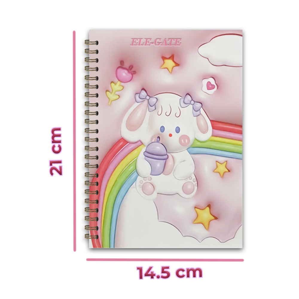 Cuaderno de 80 Hojas Rayado con Espiral Tamaño A4 - Image 5