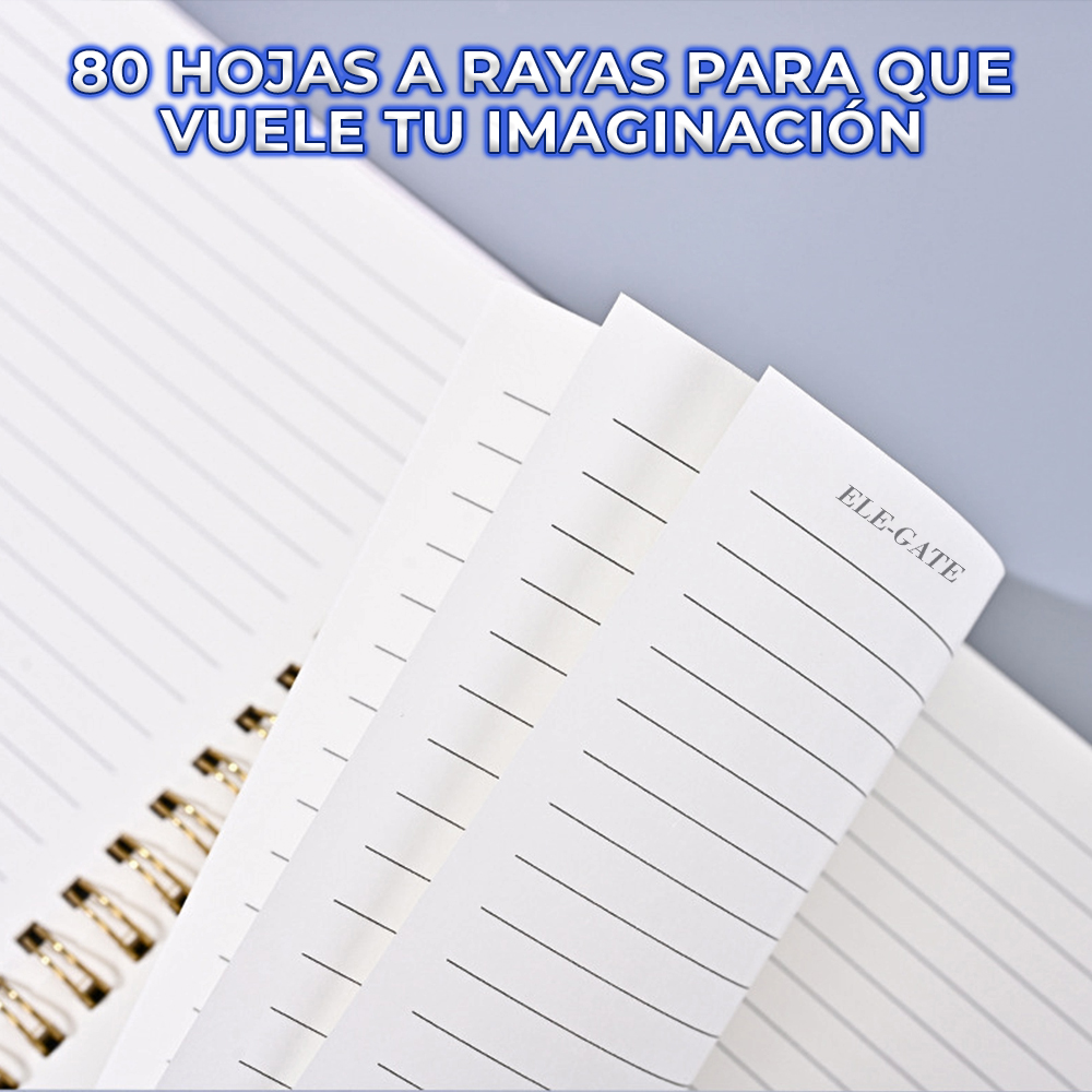 Cuaderno de 80 Hojas Rayado con Espiral Tamaño A4 - Image 3