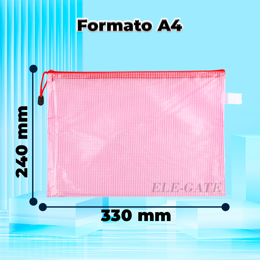 Carpeta Organizadora Trasparente Tamaño A4 Impermeable y con Cierre - Image 7