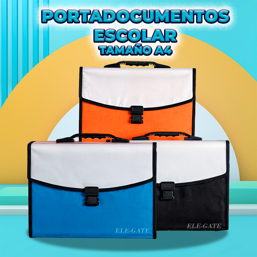 Porta Documentos Escolar Tamaño A4 con Separadores y Banderas de Colores - Image 2