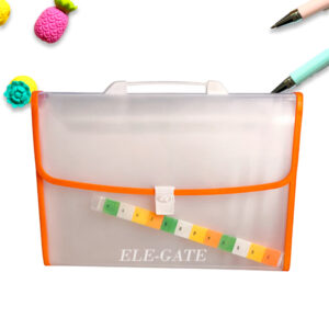 Folder Plástico Repelente al Aguas Tipo Maletín con 12 Separadores