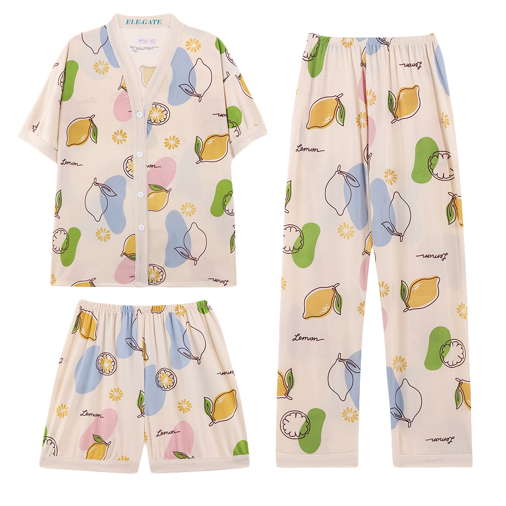 Set de Pijama de 3 Piezas Kawai Fresca y Lijera con Estilo Casual - Image 11