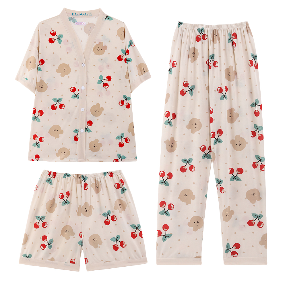 Set de Pijama de 3 Piezas Kawai Fresca y Lijera con Estilo Casual - Image 7