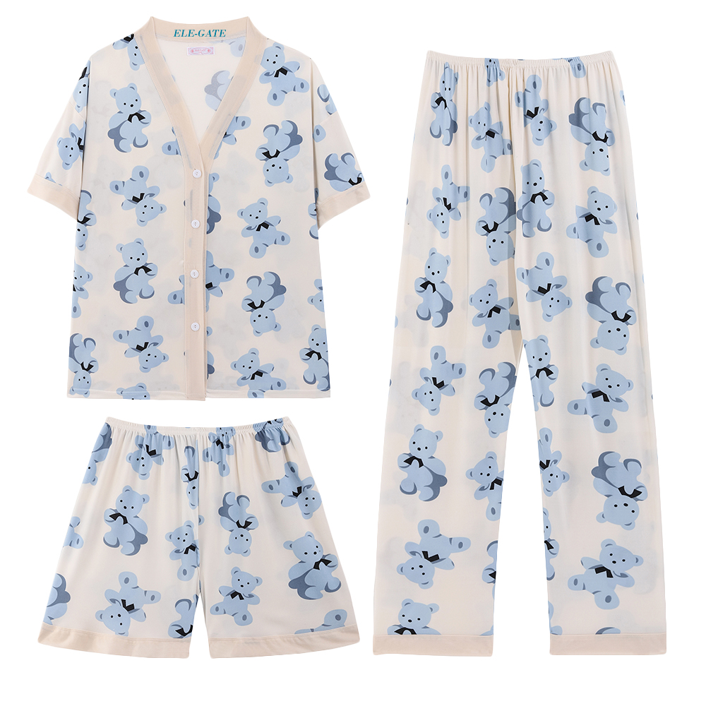 Set de Pijama de 3 Piezas Kawai Fresca y Lijera con Estilo Casual - Image 6