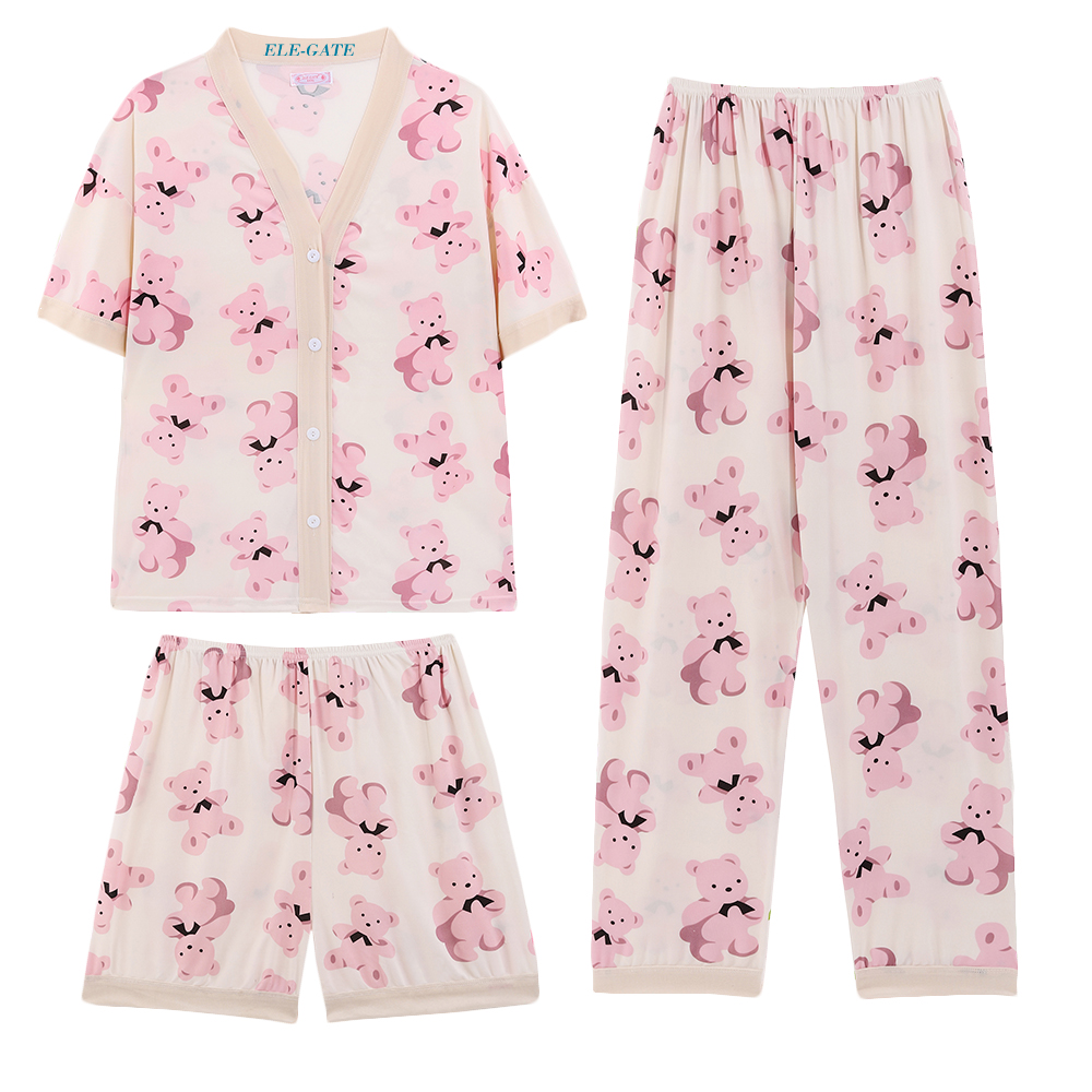 Set de Pijama de 3 Piezas Kawai Fresca y Lijera con Estilo Casual - Image 4