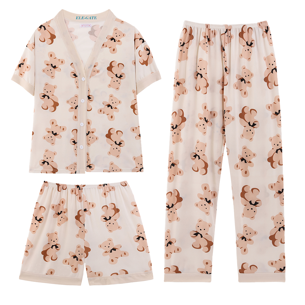 Set de Pijama de 3 Piezas Kawai Fresca y Lijera con Estilo Casual - Image 2