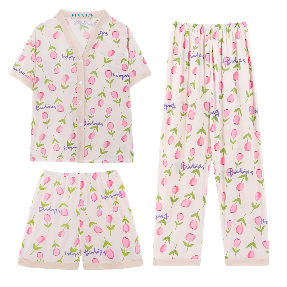 Set de Pijama de 3 Piezas Kawai Fresca y Lijera con Estilo Casual - Image 3