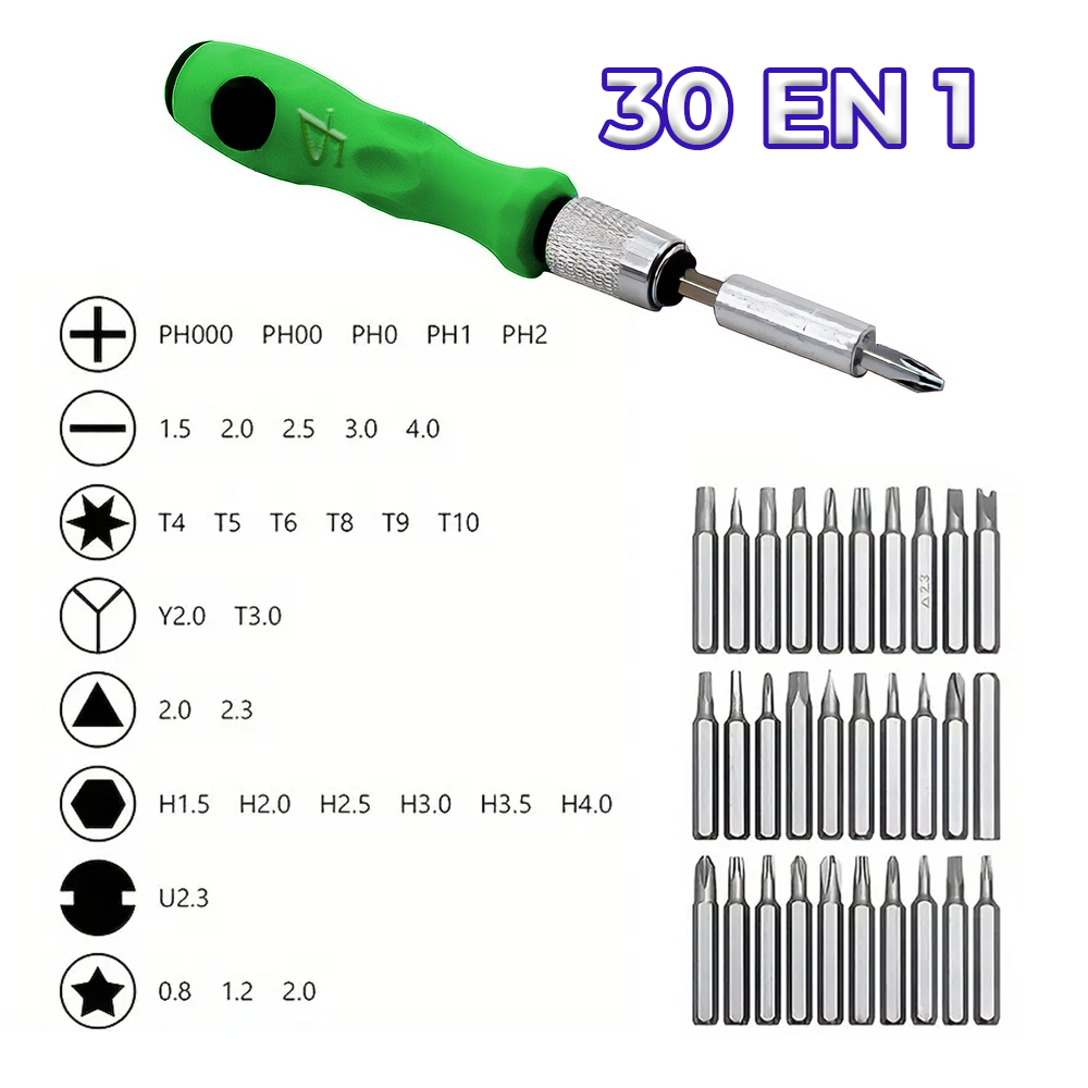 Juego de Destornilladores 30 en 1 – Herramientas Multifuncionales con Puntas Magnéticas - Image 3