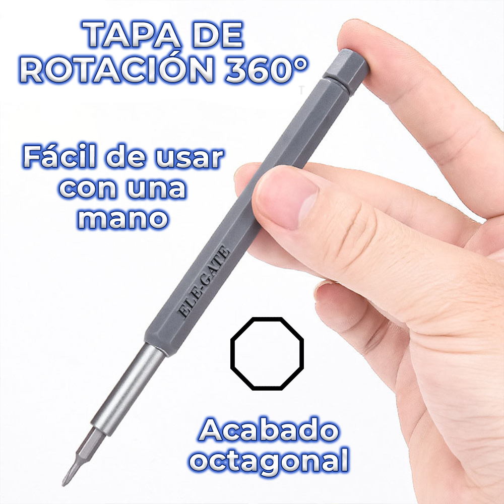 Kit de Destornillador Magnético Multiusos de 24 puntas con Herramientas de Mango Desmontable. - Image 3