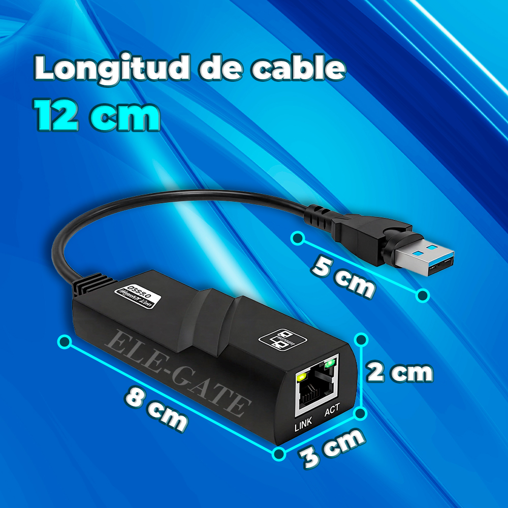 Adaptador USB 3.0 a LAN Ethernet RJ45 Gigabit 10/100/1000 Mbps - Image 4
