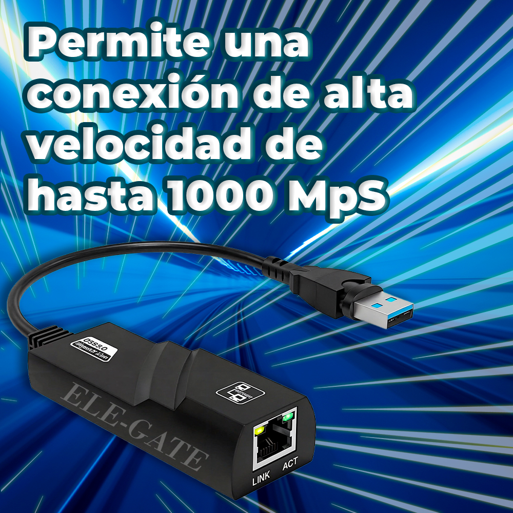Adaptador USB 3.0 a LAN Ethernet RJ45 Gigabit 10/100/1000 Mbps - Image 3