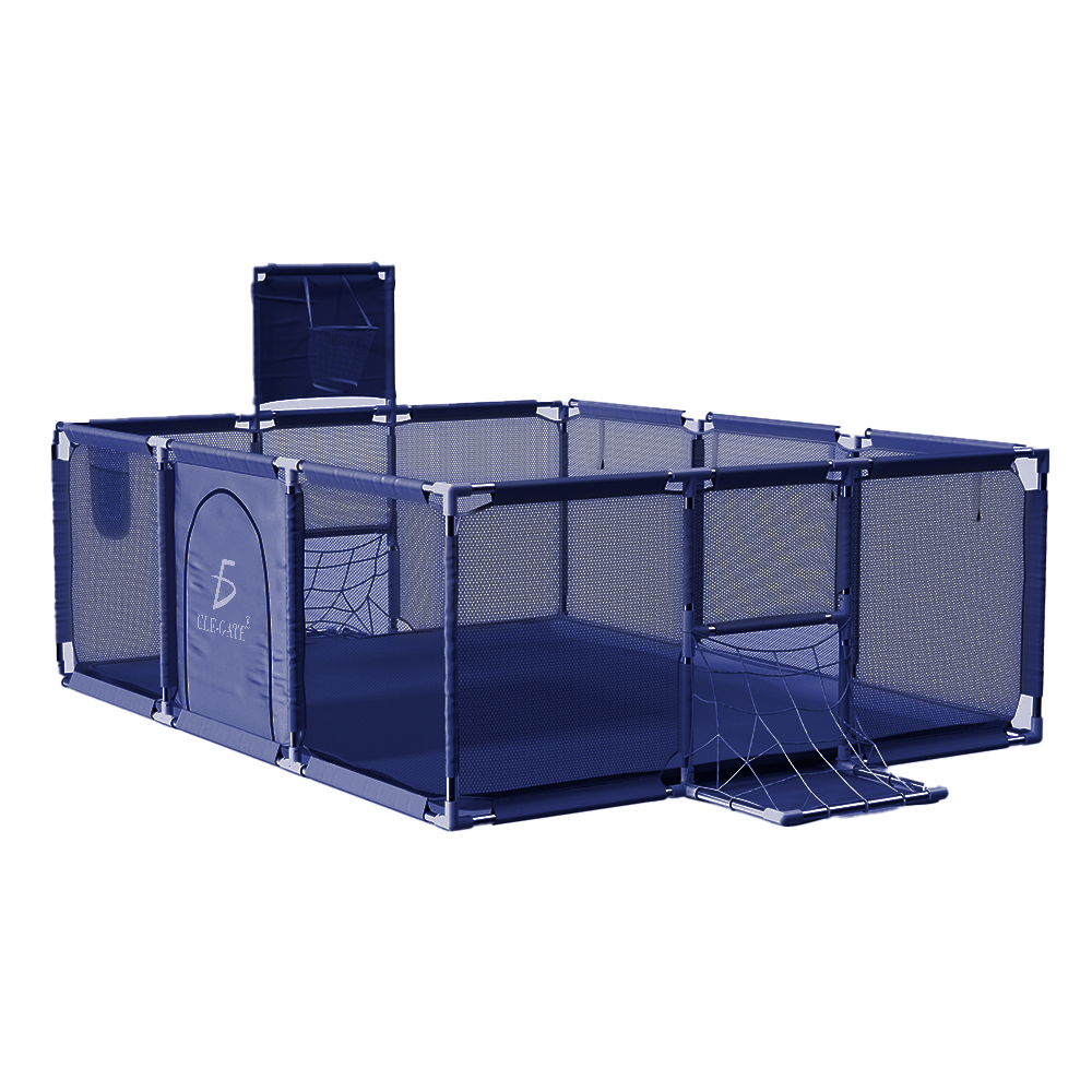 Patio de Juegos para bebés con Cesta de Básquet Ball y Portería de Futbol