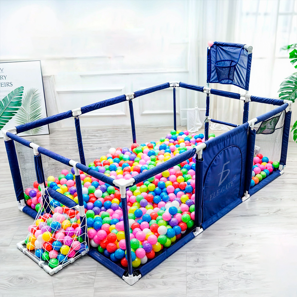 Patio de Juegos para bebés con Cesta de Básquet Ball y Portería de Futbol - Image 2