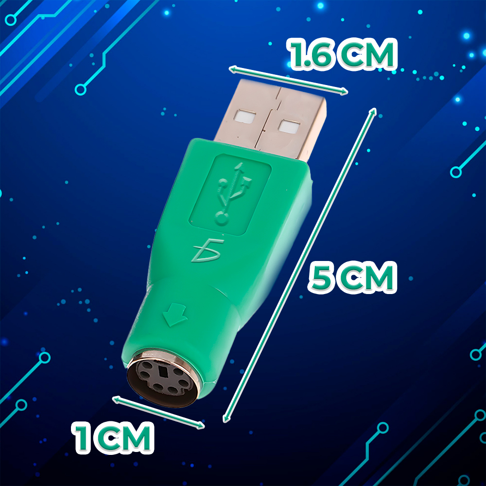 Adaptador Convertidor USB 2.0 Tipo A macho a PS2 Hembra - Image 4