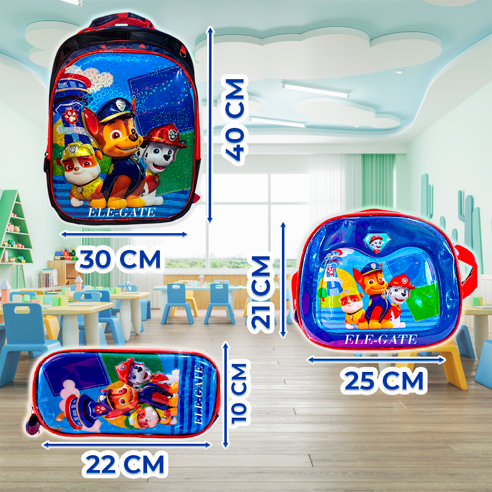 Set de Mochila Escolar Hellow Kitty y Paw Patrol con Lapicera y Lonchera Térmica con Cierre Resistente - Image 8