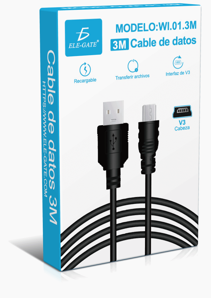 Cable Mini Usb V3 A Usb Transferir Datos 3Metros - Image 5