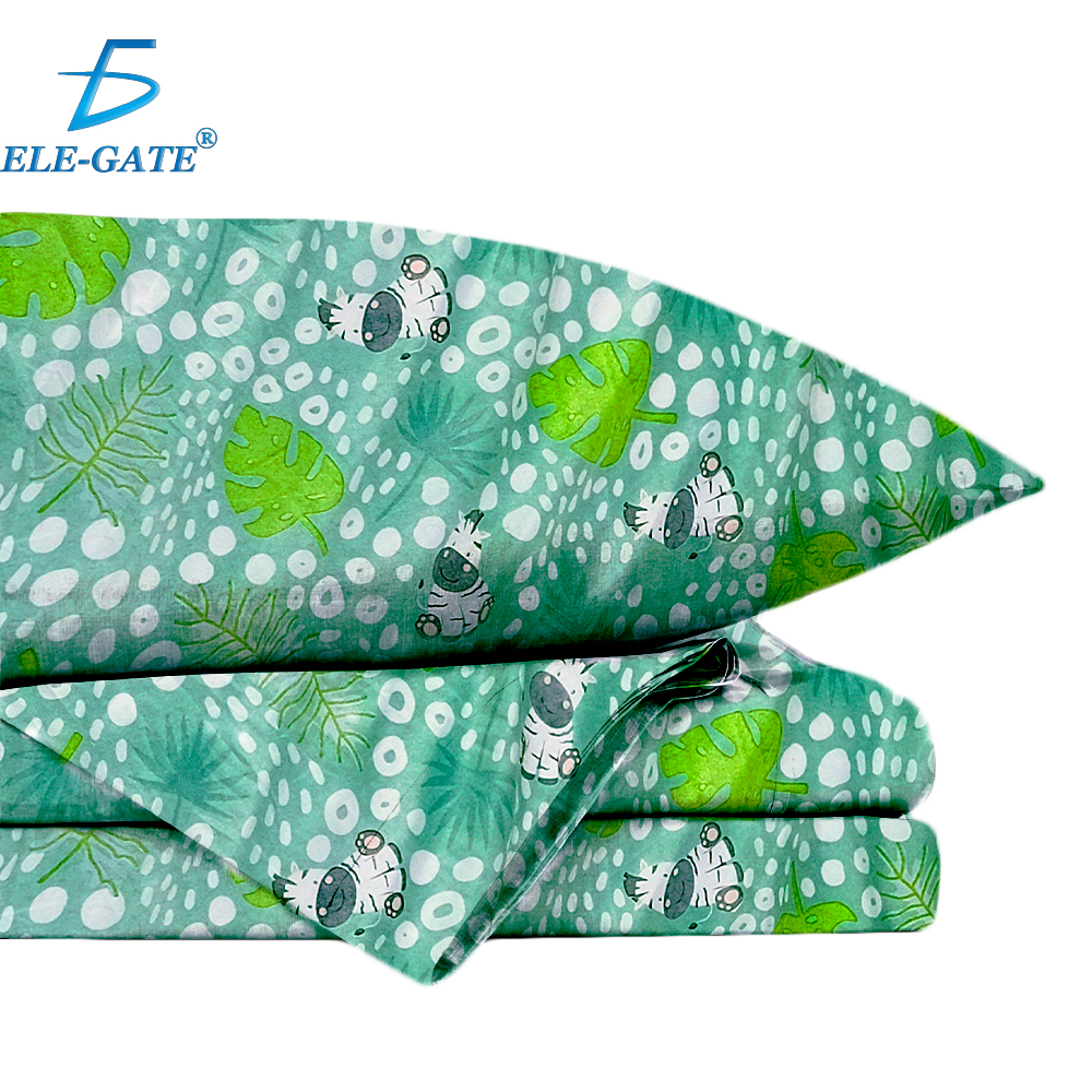 Juego de Sábanas Safari de 4 Piezas que Incluyen una Sábana Cajonera, una Sábana y Dos Fundas de Almohada