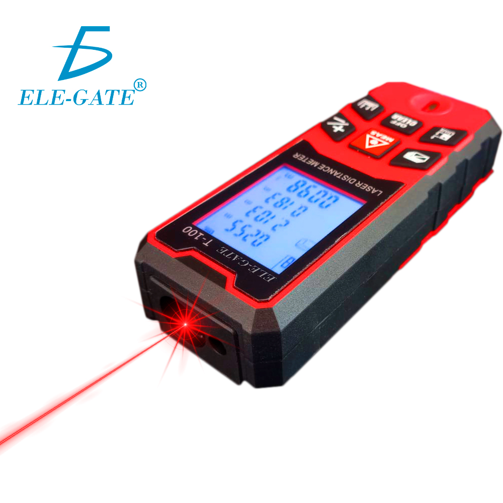 Telémetro Láser Portátil Distancia 100m con Pantalla Digital Retroiluminada con Aviso de Medición