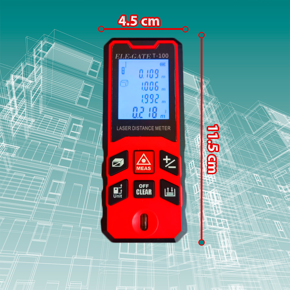 Telémetro Láser Portátil Distancia 100m con Pantalla Digital Retroiluminada con Aviso de Medición - Image 4