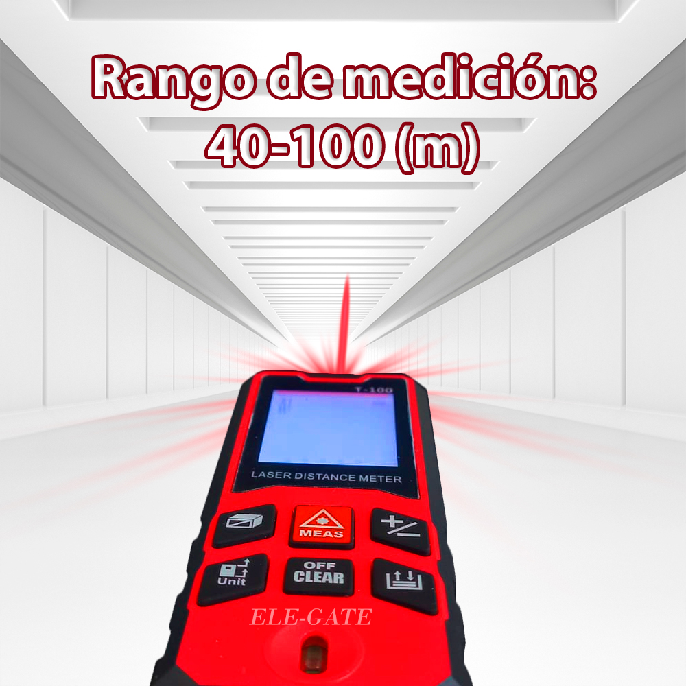 Telémetro Láser Portátil Distancia 100m con Pantalla Digital Retroiluminada con Aviso de Medición - Image 2