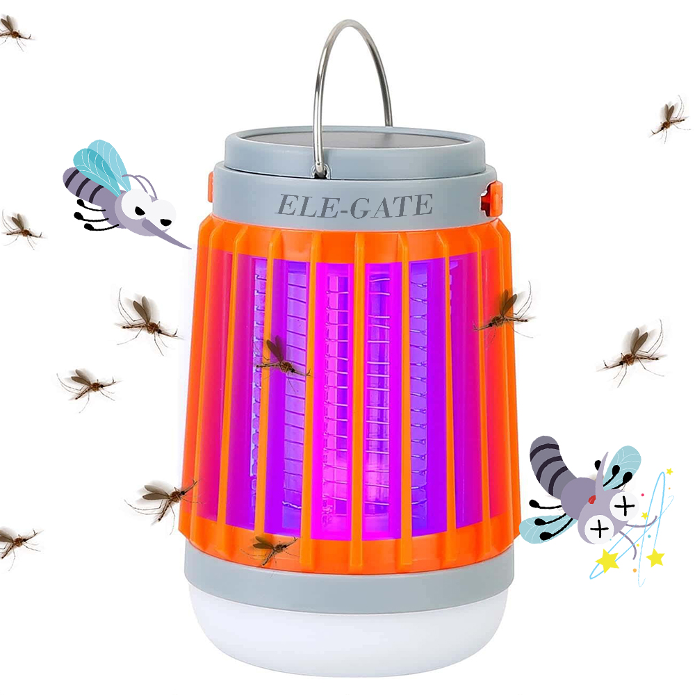 Lampara Anti mosquitos UV con Luz de Emergencia Carga Solar o por USB - Image 2