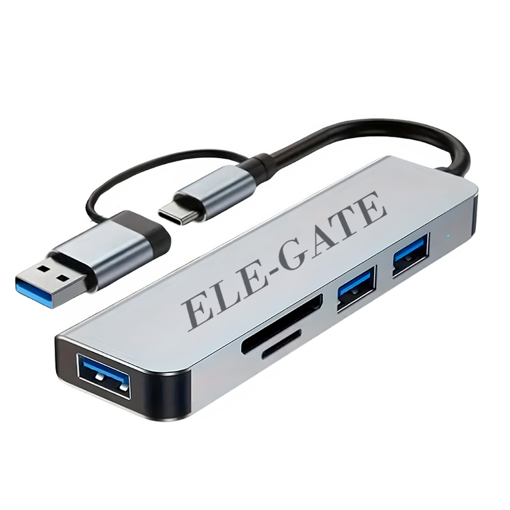 Multi Puerto 5 en 1 con 1 Puerto USB 3.0, 2 puerto USB 3.0 1 Ranura para Tarjetas SD y un Lector de Tarjetas TF - Image 3