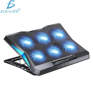 Base Enfriadora para Laptop de 12" a 17" Con 6 Ventiladores y Dos Salidas Usb