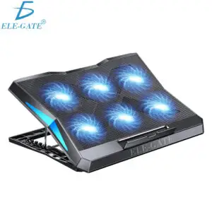 Base Enfriadora para Laptop de 12" a 17" Con 6 Ventiladores y Dos Salidas Usb