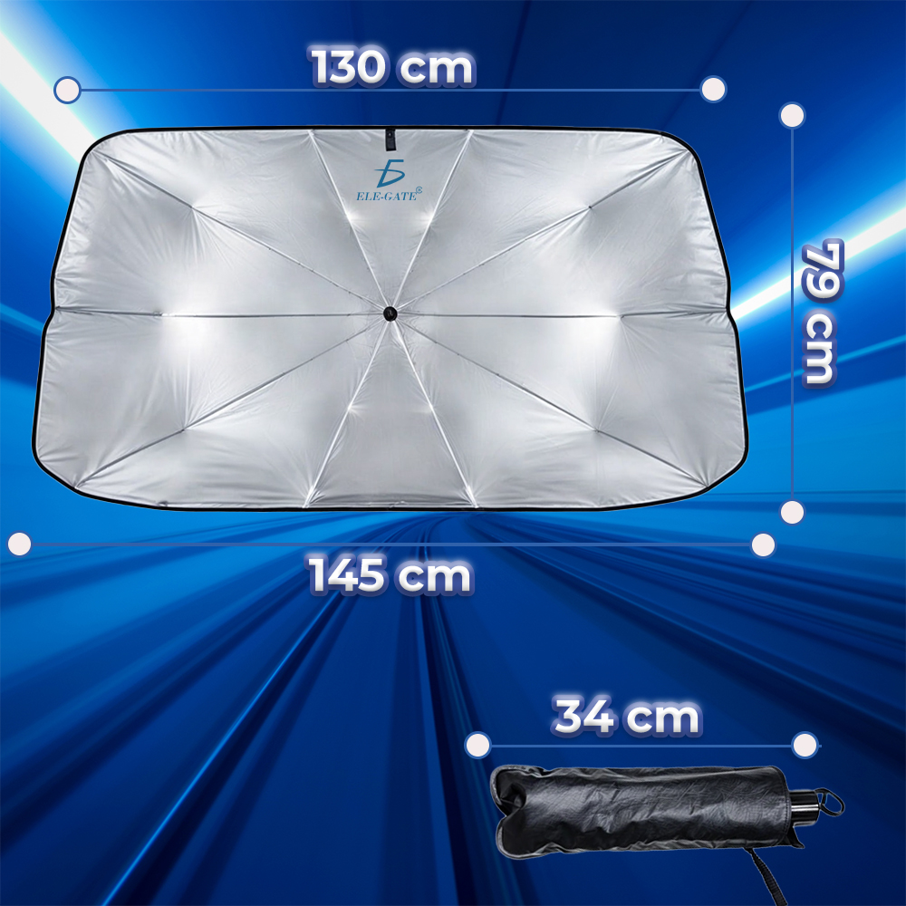 Para Sol Plegable Grande para Coche Protege las Vestiduras de los Rayos UV - Image 3