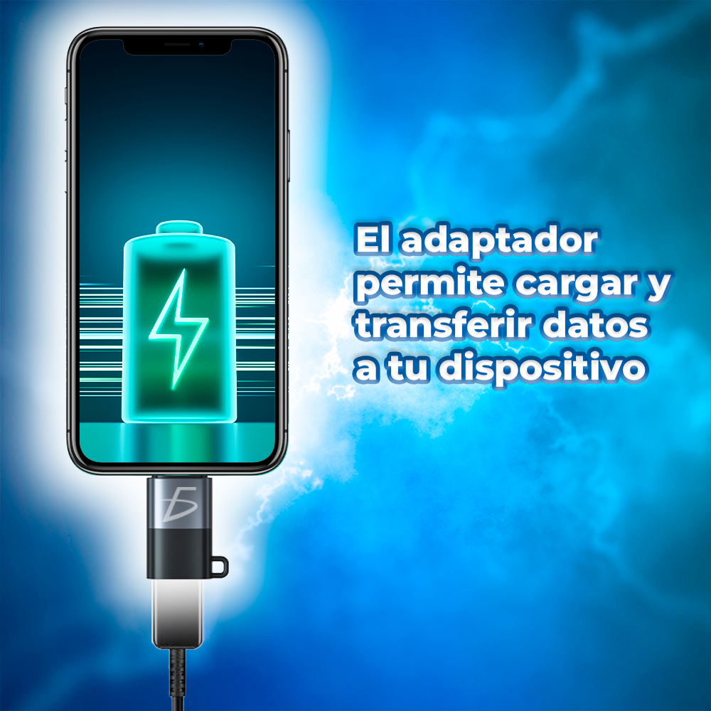 Adaptador Lightning 2.1 mAx Plug and Play a USB C - Image 2