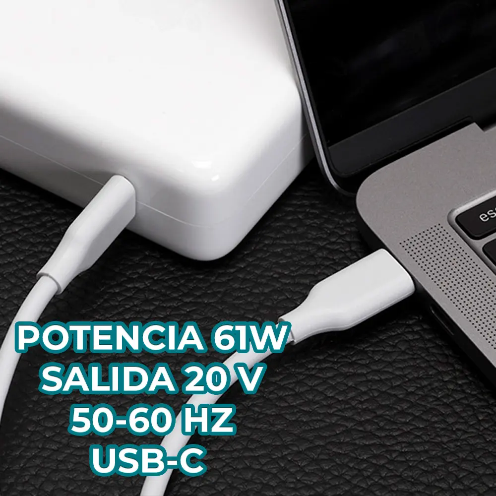 Cargador Laptop Compatible MacBook Y Macbook pro tipo C 61W - Imagen 4