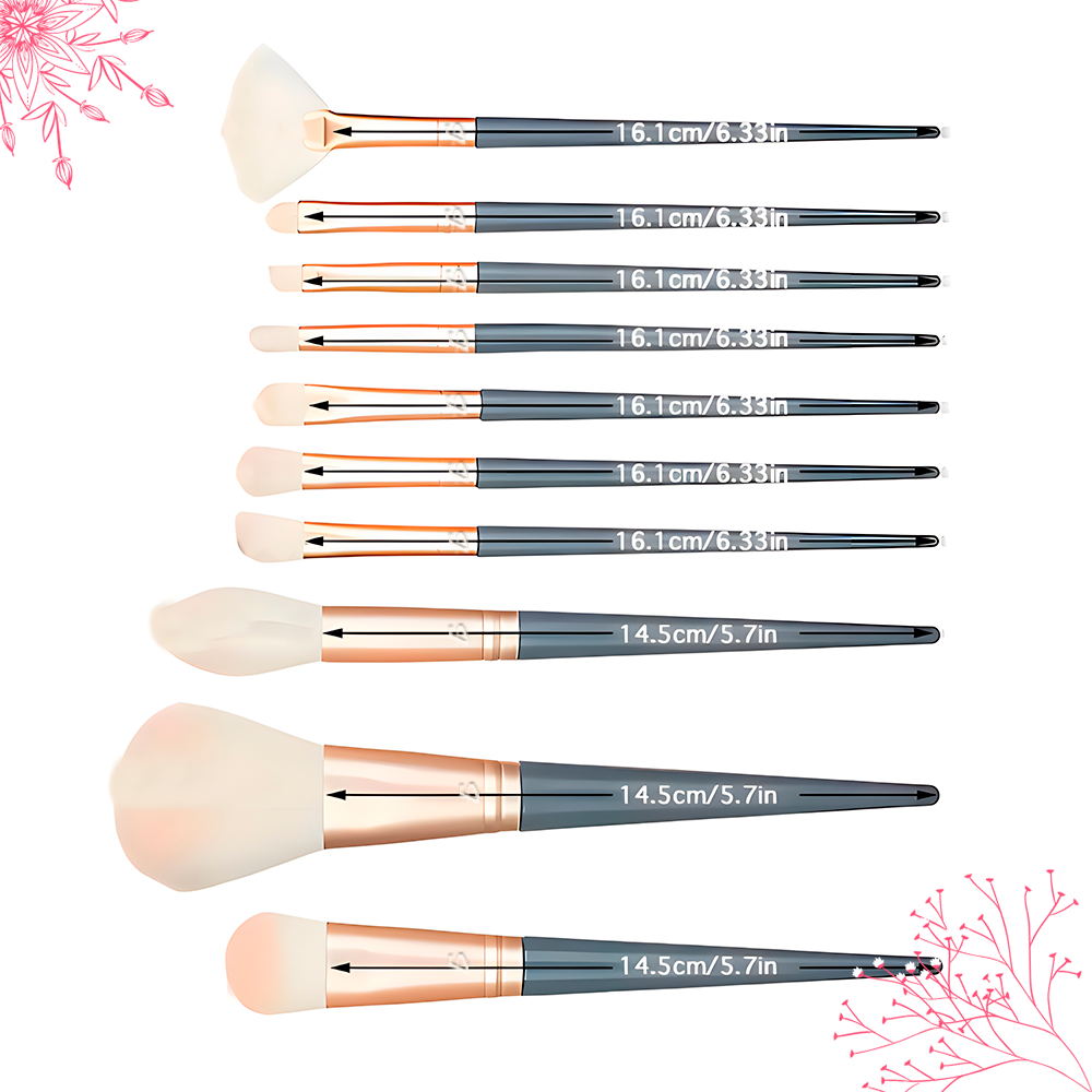 Juego de 10 Brochas con Estuche y Cerdas Suaves y Resistentes - Image 4