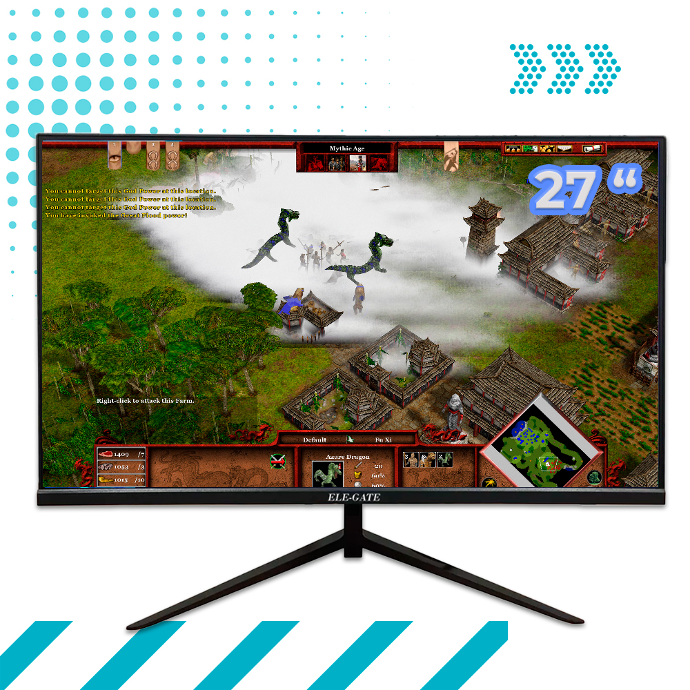Monitor 27" 75Hz Full HD 2K Ultra-Delgado con Cero Marcos Negro