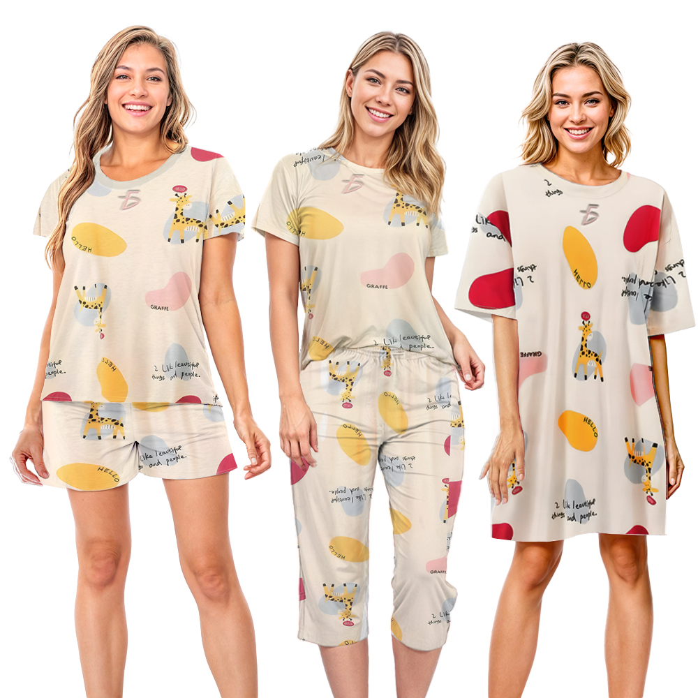 Set de 4 Piezas de Pijamas Ligeras Kawaii – Frescas y Casuales - Image 6