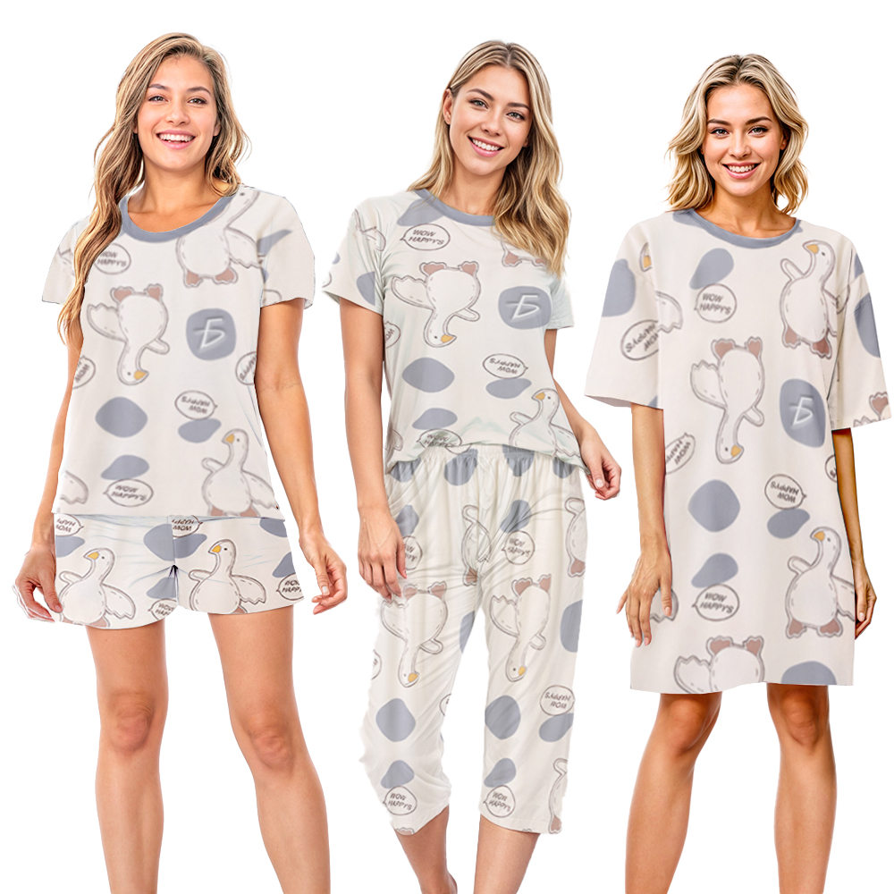 Set de 4 Piezas de Pijamas Ligeras Kawaii – Frescas y Casuales - Image 8