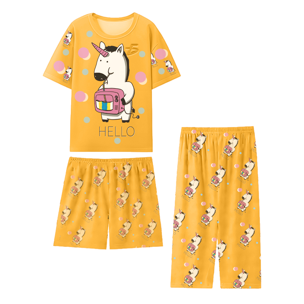 Set de 3 piezas de Pijama Coquete Ligera y Casual - Image 2