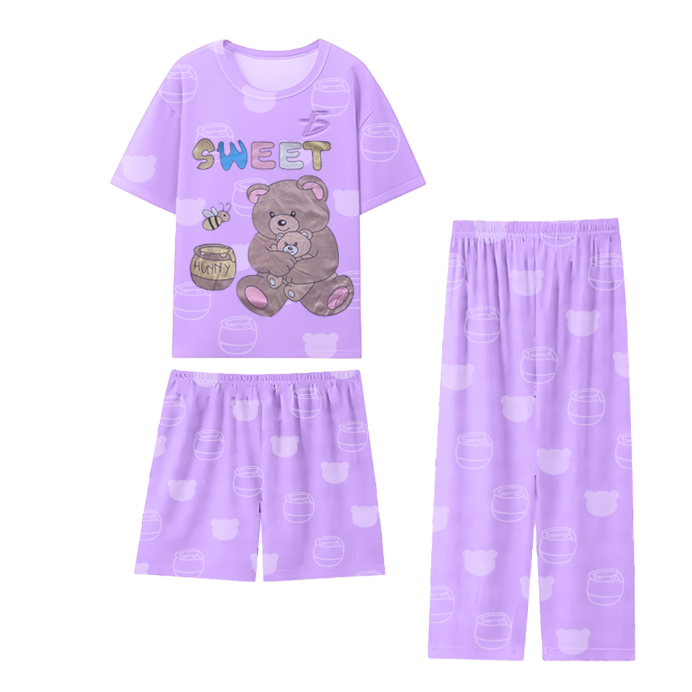 Set de 3 piezas de Pijama Coquete Ligera y Casual - Image 5