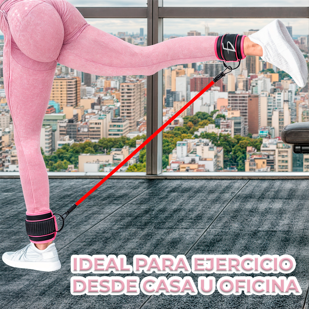 Banda Elástica de Resistencia con Tres Niveles de Fuerza con Clips de Tobillo - Image 2