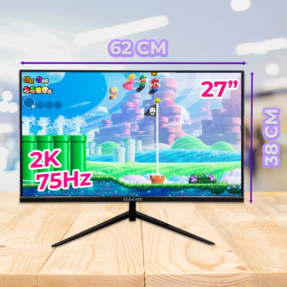 Monitor 27" 75Hz Full HD 2K Ultra-Delgado con Cero Marcos Negro - Image 4